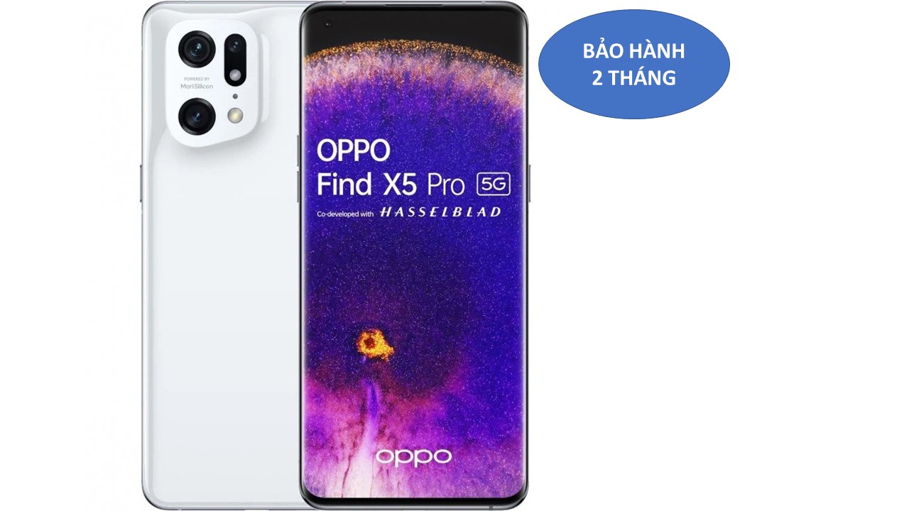 Oppo Find X5Pro 5G bản nội địa 12/256G 2 Sim mầu trắng đẹp xuất sắc full box.