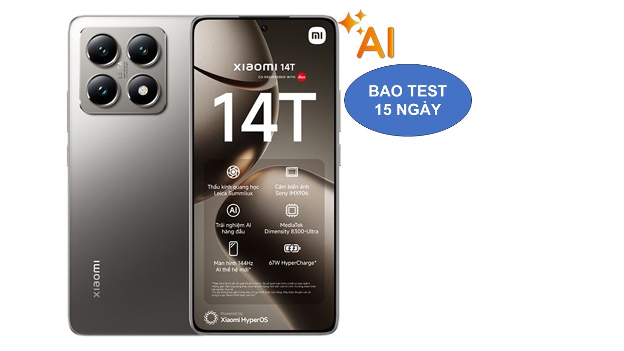 Xiaomi 14T bản 12/256G hàng TGDD màu Titan Gray đẹp xuất sắc bh 2 năm ..