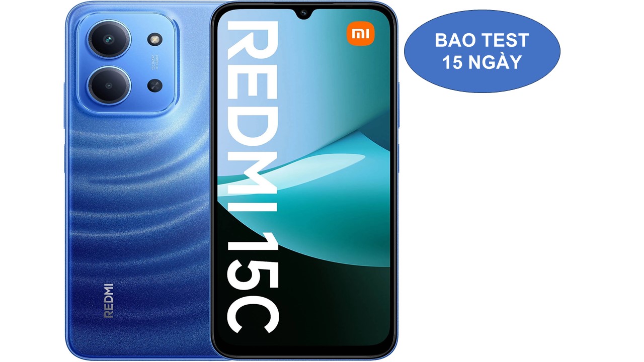 Redmi 15C bản 6/128G máy chính hãng màu Blue mới tinh nguyên Seal.